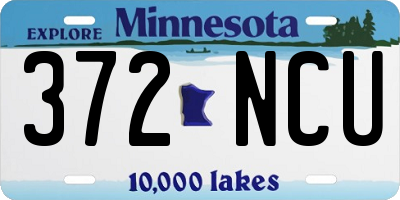 MN license plate 372NCU
