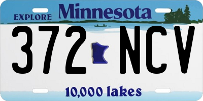 MN license plate 372NCV