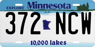 MN license plate 372NCW