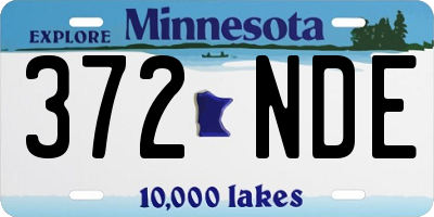 MN license plate 372NDE