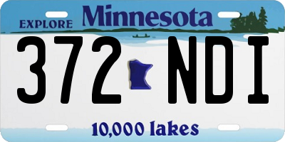 MN license plate 372NDI