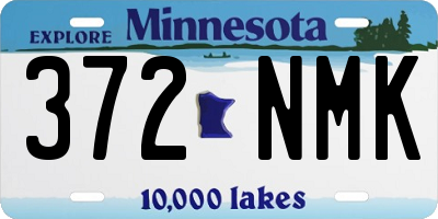 MN license plate 372NMK