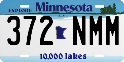 MN license plate 372NMM