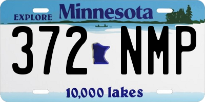 MN license plate 372NMP