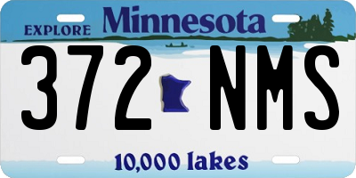 MN license plate 372NMS