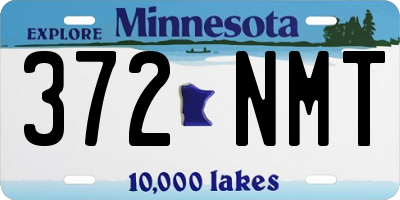MN license plate 372NMT