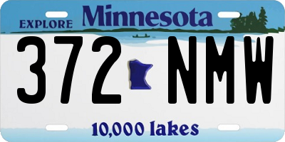 MN license plate 372NMW