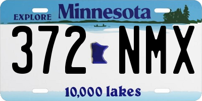 MN license plate 372NMX