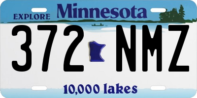MN license plate 372NMZ