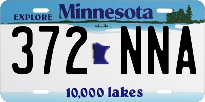 MN license plate 372NNA
