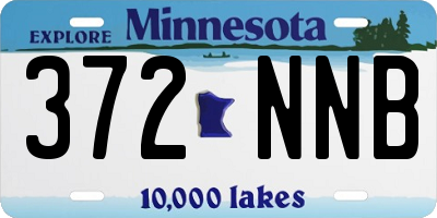 MN license plate 372NNB
