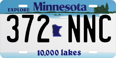 MN license plate 372NNC