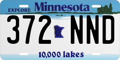 MN license plate 372NND