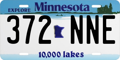 MN license plate 372NNE