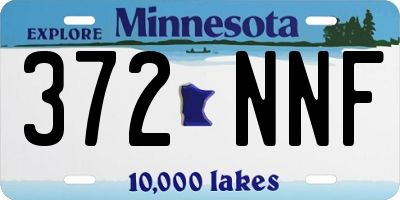 MN license plate 372NNF