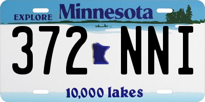 MN license plate 372NNI