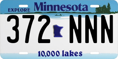MN license plate 372NNN