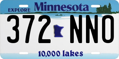 MN license plate 372NNO