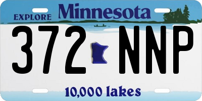 MN license plate 372NNP