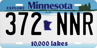 MN license plate 372NNR