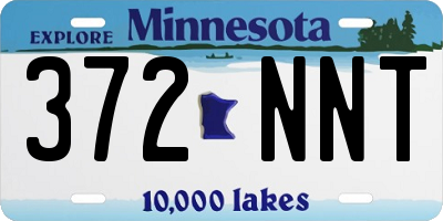 MN license plate 372NNT