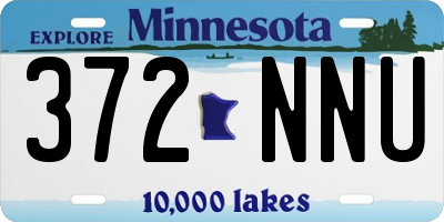 MN license plate 372NNU