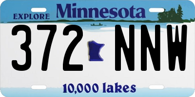 MN license plate 372NNW