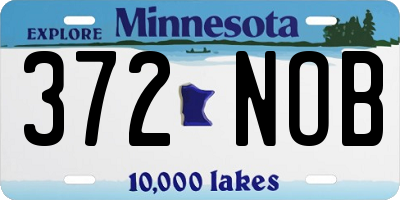 MN license plate 372NOB