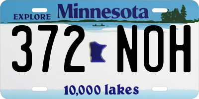 MN license plate 372NOH