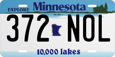 MN license plate 372NOL