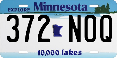 MN license plate 372NOQ