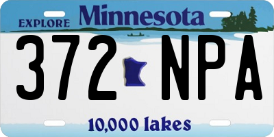 MN license plate 372NPA