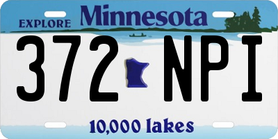 MN license plate 372NPI
