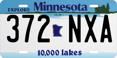 MN license plate 372NXA