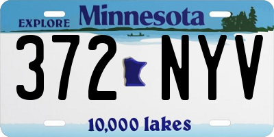 MN license plate 372NYV