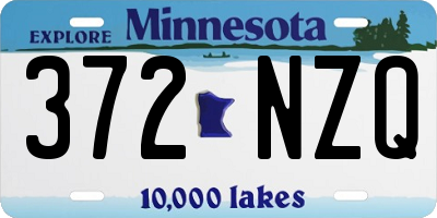 MN license plate 372NZQ