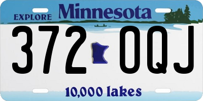 MN license plate 372OQJ