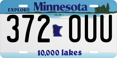 MN license plate 372OUU