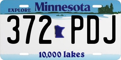 MN license plate 372PDJ