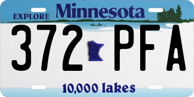 MN license plate 372PFA