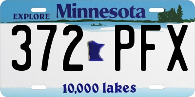 MN license plate 372PFX