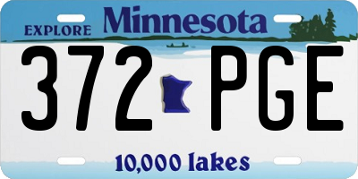 MN license plate 372PGE