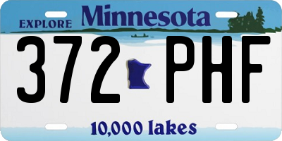 MN license plate 372PHF