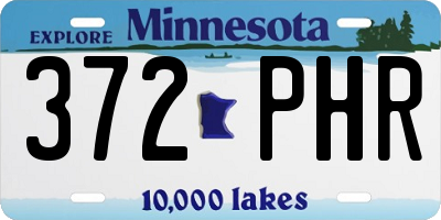 MN license plate 372PHR