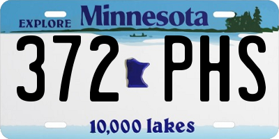 MN license plate 372PHS