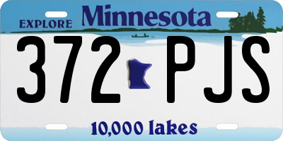 MN license plate 372PJS