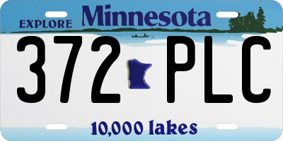MN license plate 372PLC