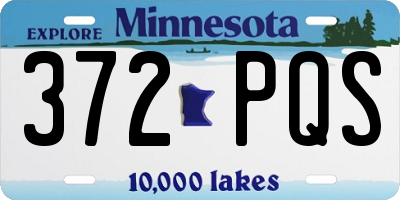 MN license plate 372PQS