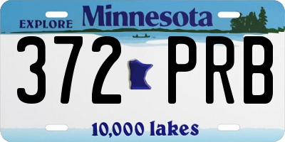 MN license plate 372PRB