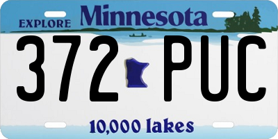 MN license plate 372PUC